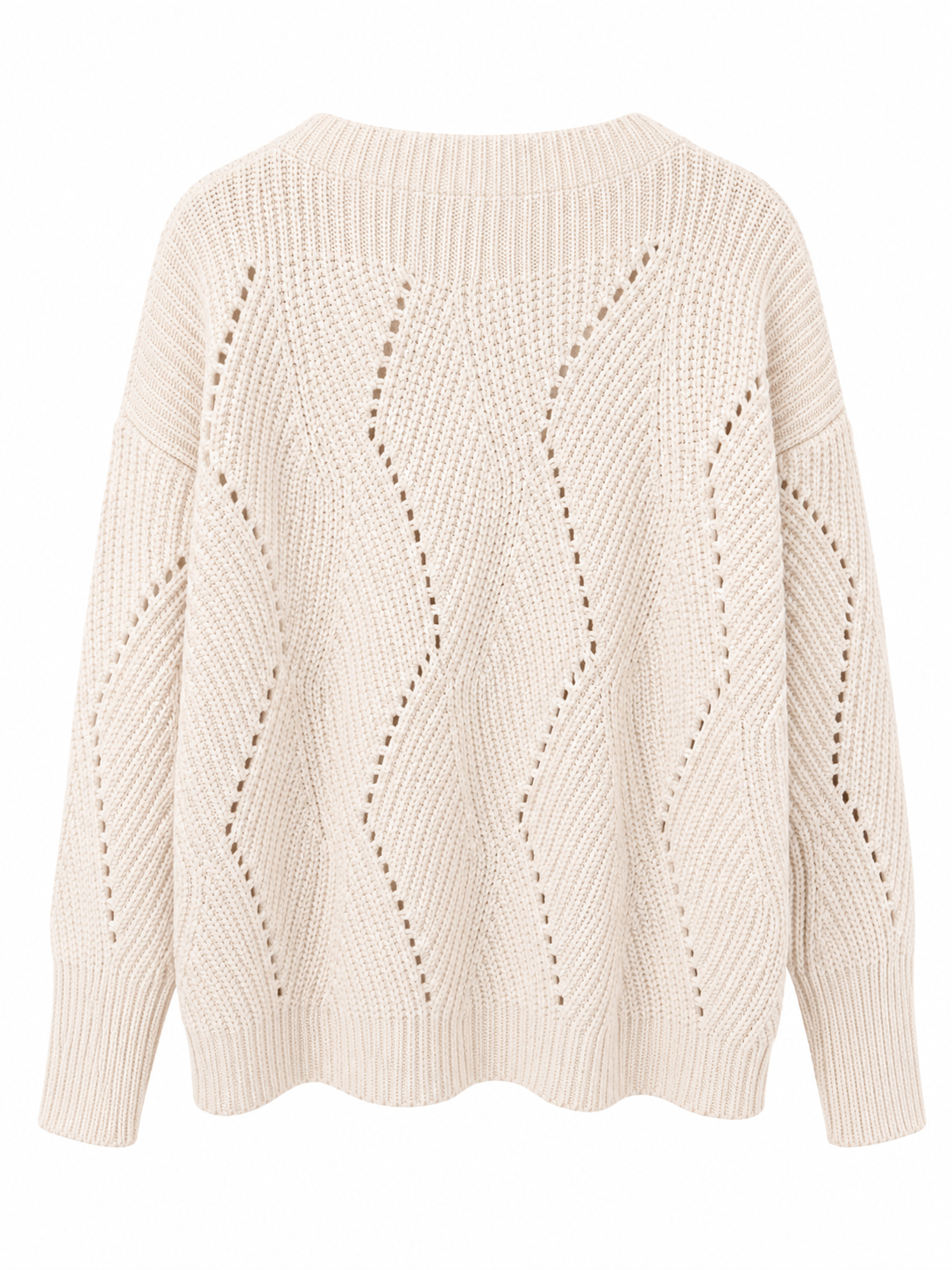 Gordon Smith Tenille Knit in ivory featuring a textured pointelle knit design, relaxed fit silhouette and ribbed trims.