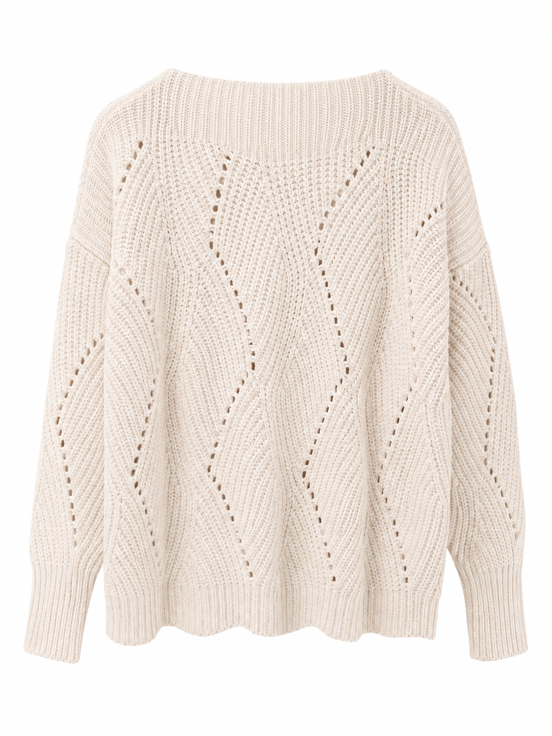 Gordon Smith Tenille Knit in ivory featuring a textured pointelle knit design, relaxed fit silhouette and ribbed trims.