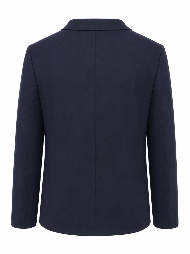 Gordon Smith navy tailored blazer with contrast buttons and flap pockets