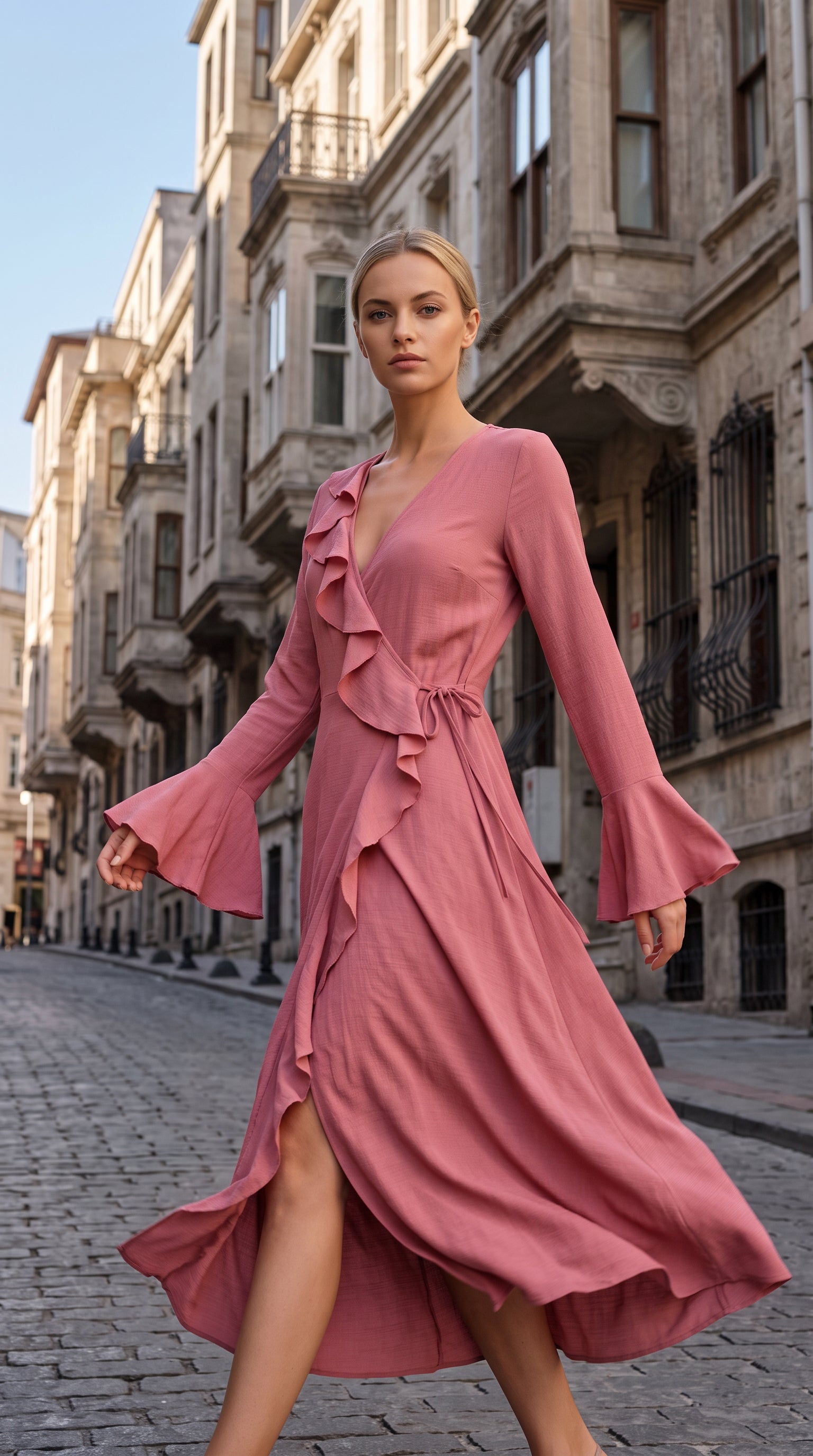 La Petit Étoile | Rosae Midi Dress in Rose