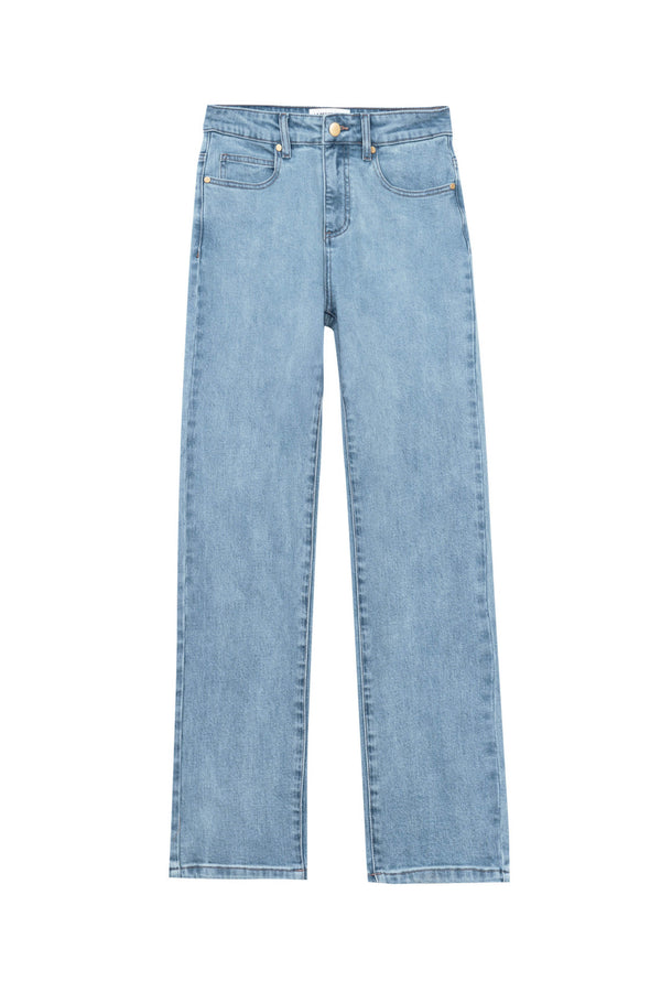 La Petite Étoile Brieg straight leg jeans in light stone wash denim