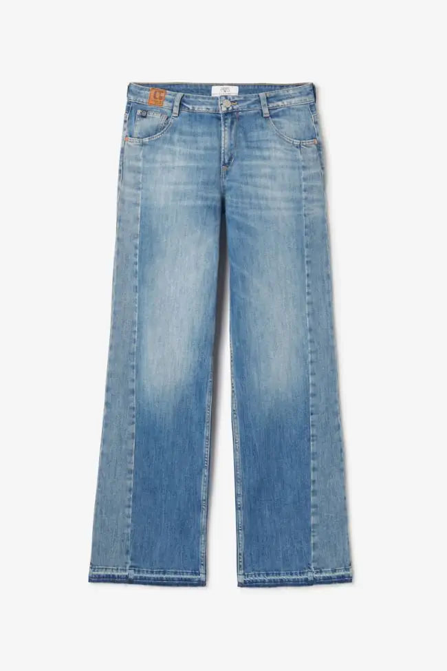 Le Temps des Cerises Lauryn Wide Leg Jeans in Aix Blue N°4.