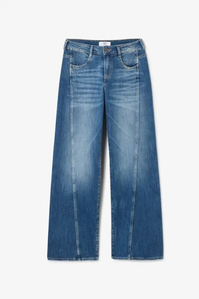 Front: Le Temps des Cerises Lauryn Wide Leg Jeans in Ill Blue N°3.