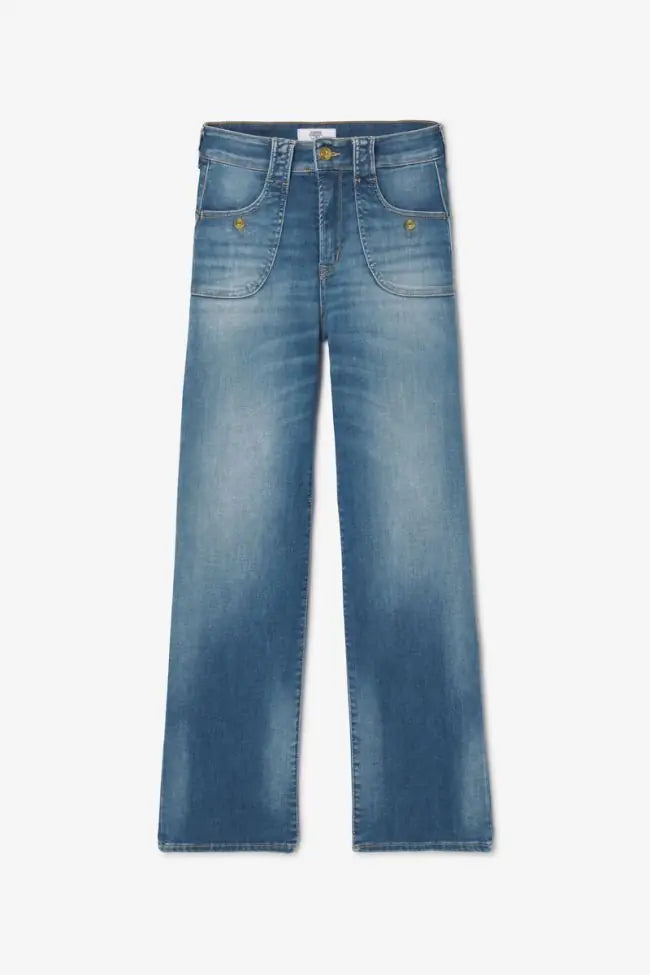 Le Temps des Cerises Pulp Wide Leg Zim high-waist 7/8 jeans in Blue N°3.