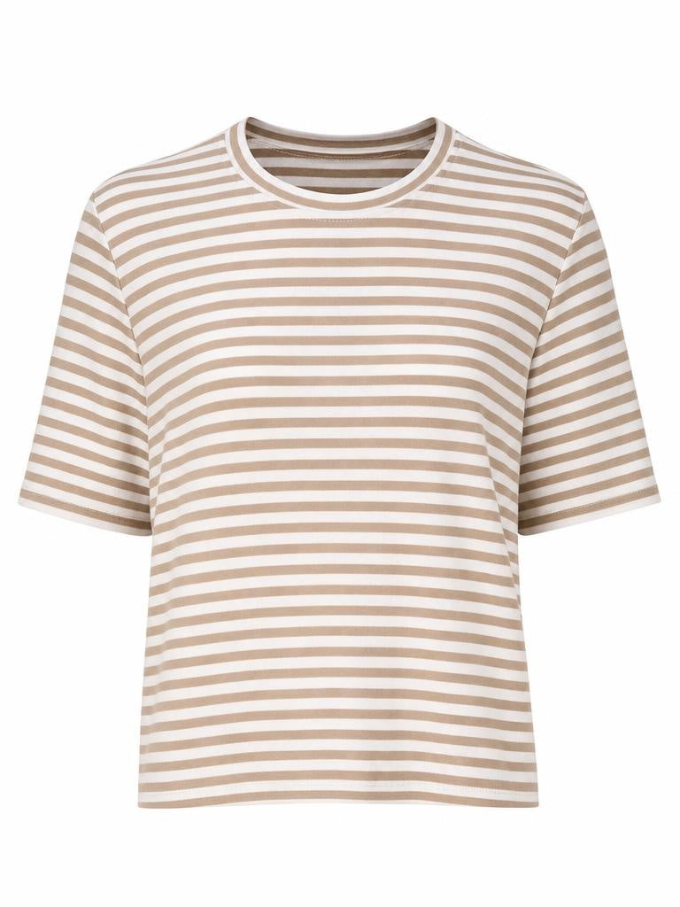 Marta du Château Enrica striped tee in beige and white