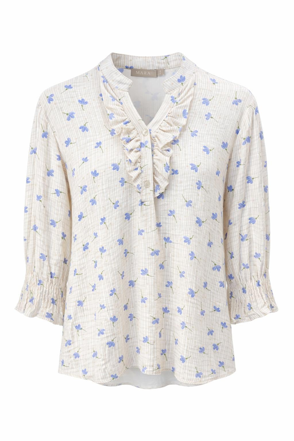 Martha du Château Helina shirt celeste product front view
