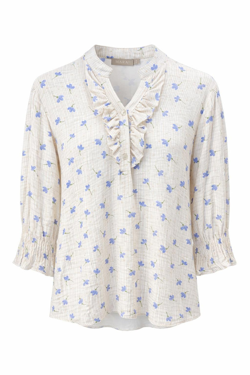 Martha du Château Helina shirt celeste product front view