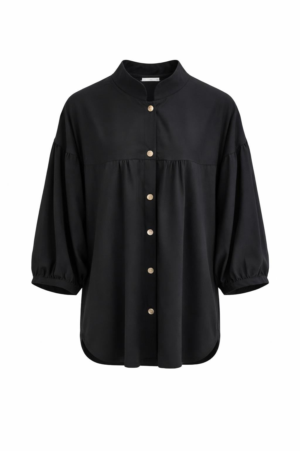 Mirakami | Asani Cotton Shirt in Black