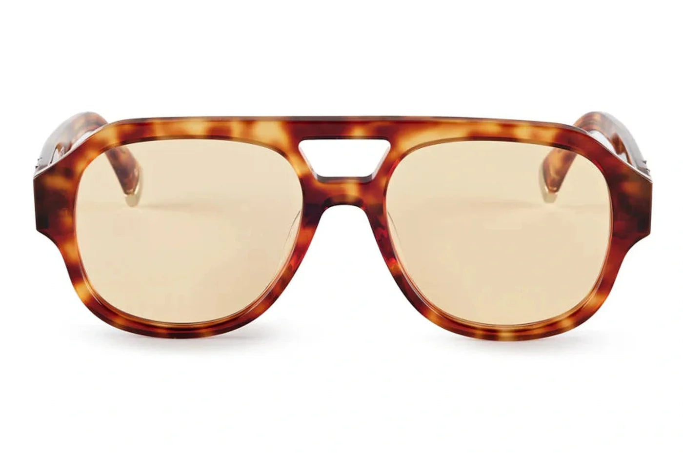 Oscar x Frank Le Style sunglasses in Havana tortoiseshell acetate with navigator-inspired frame and tinted lenses