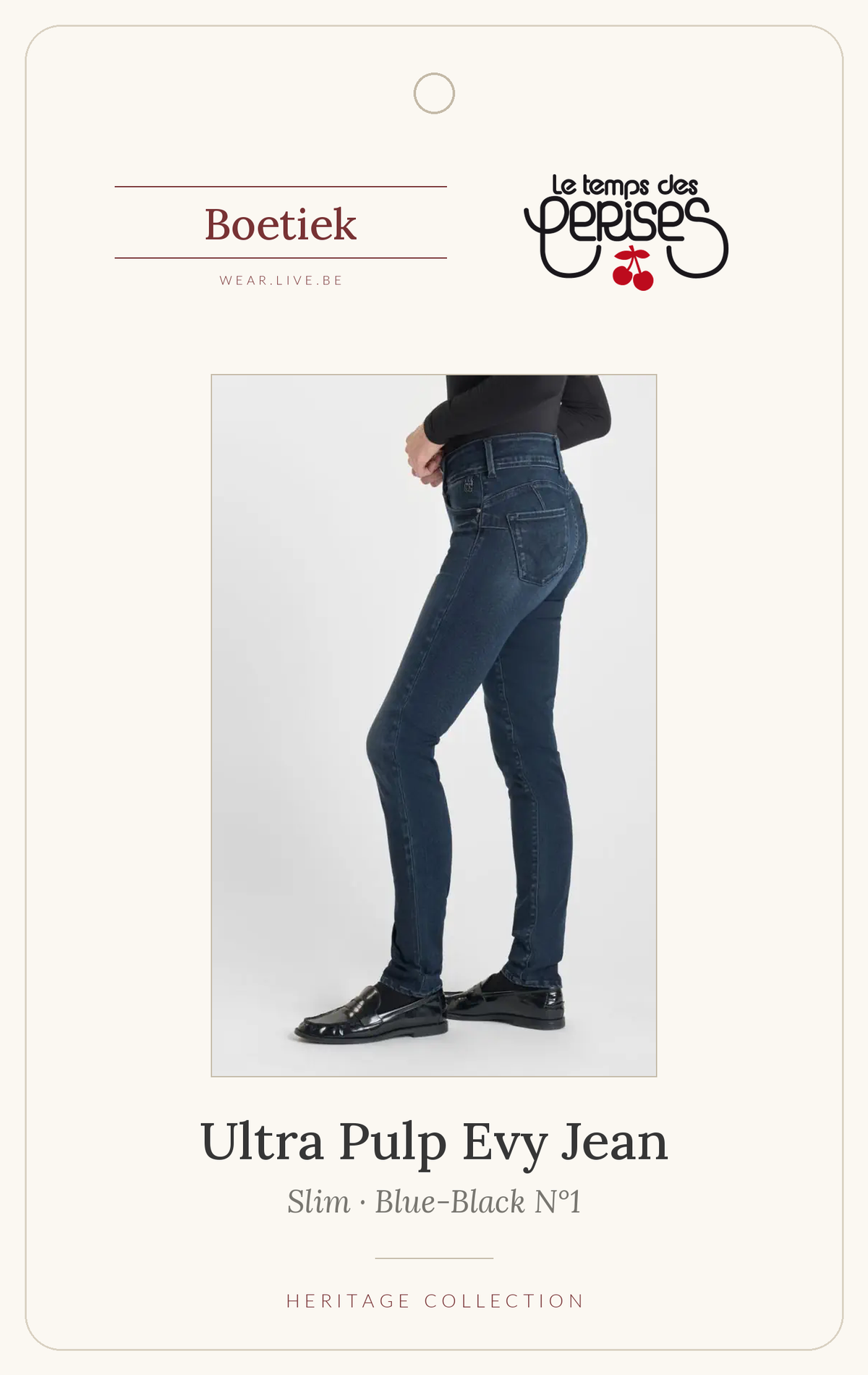 Le Temps de Cerises | Jeans Ultra Pulp Slim Evy Blue-Black N°1