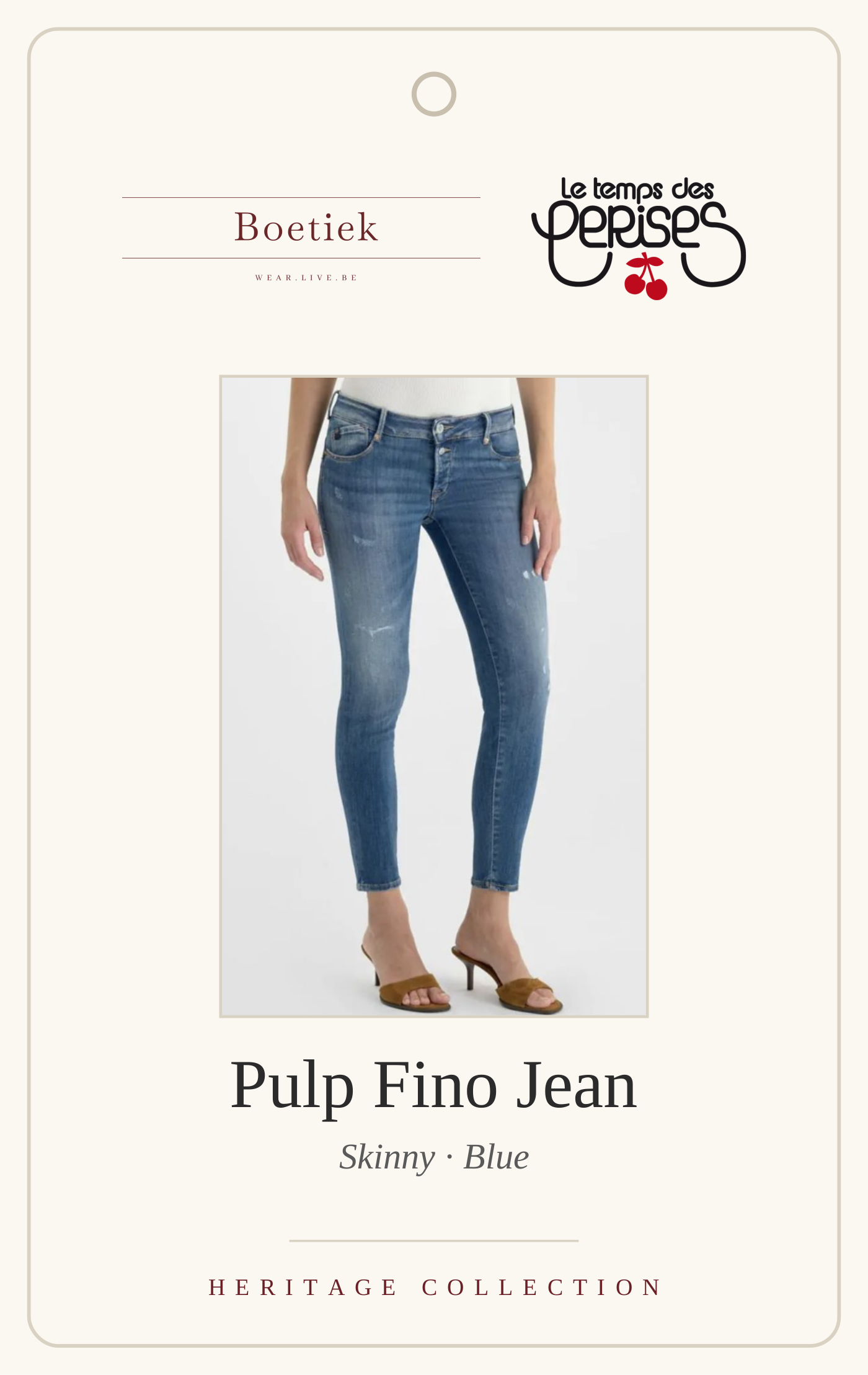 Le Temps des Cerises | Pulp Fino Skinny Jean in Blue