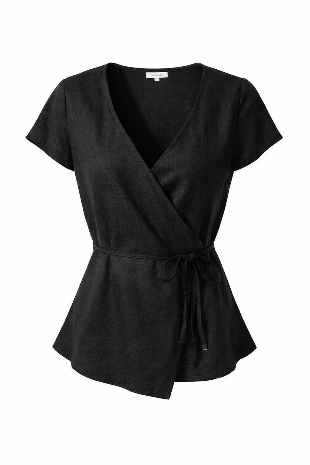 Yarra Trail | Tirari Wrap Top in Black
