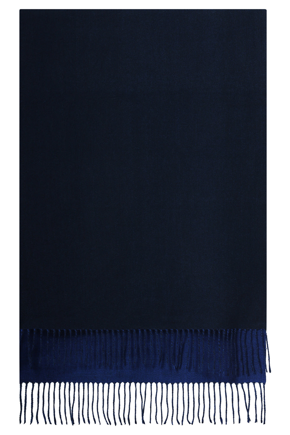 Smashed Lemon cobalt and navy scarf with soft fabric and fringe detailing