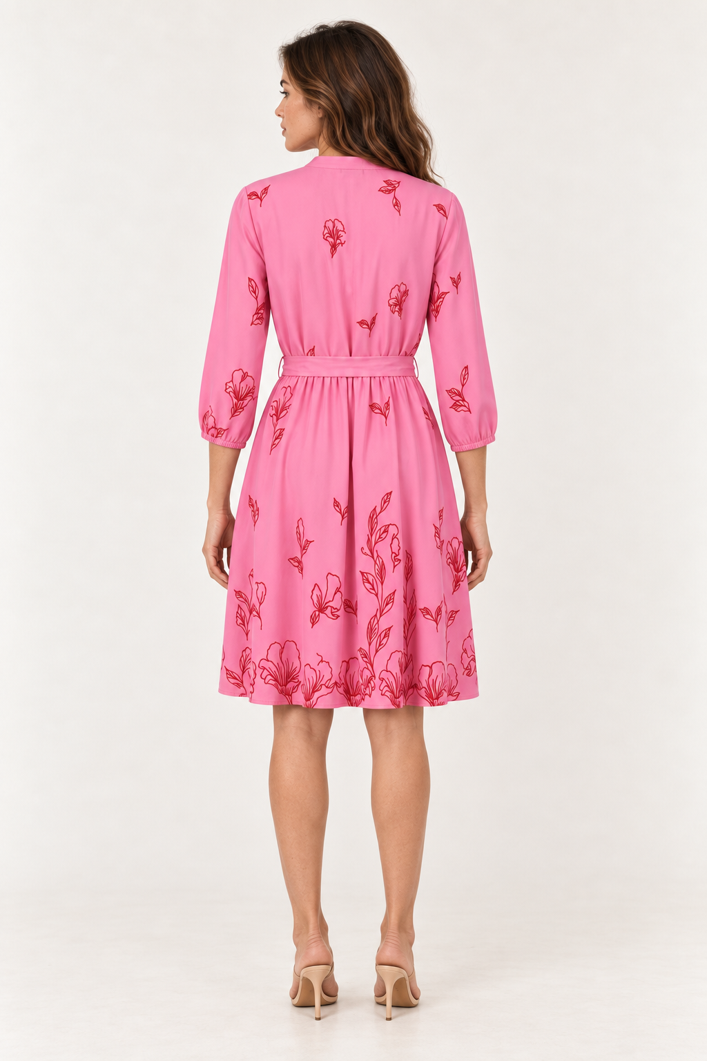 Smashed Lemon | Floral Dress in Pink & Red