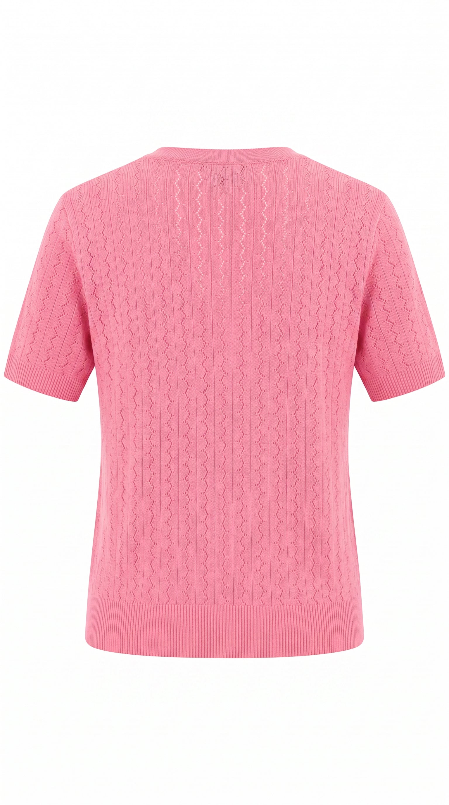 Smashed Lemon lightweight pointelle knit cardigan in old pink