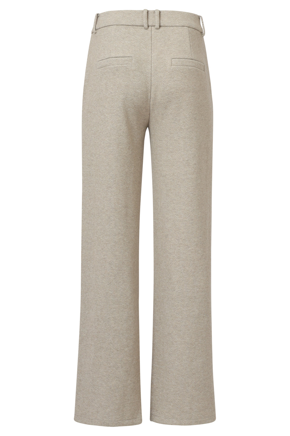 Smashed Lemon sand tailored trousers with straight leg and front seam detail