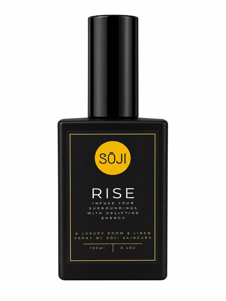 SŌJI Rise luxury room and linen spray in black 100ml bottle