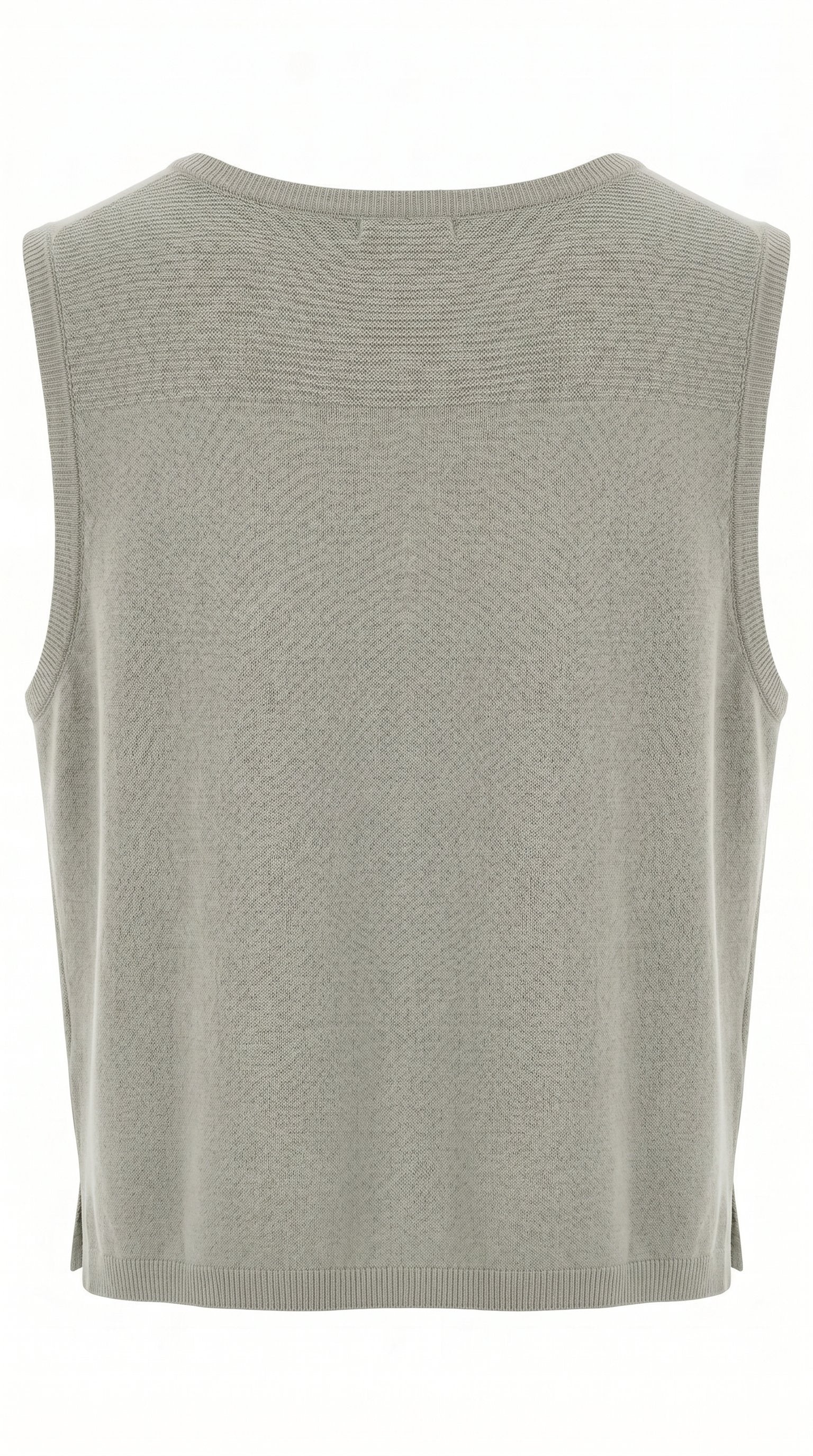 Yarra Trail Blaze sleeveless knit in aloe green with V-neckline