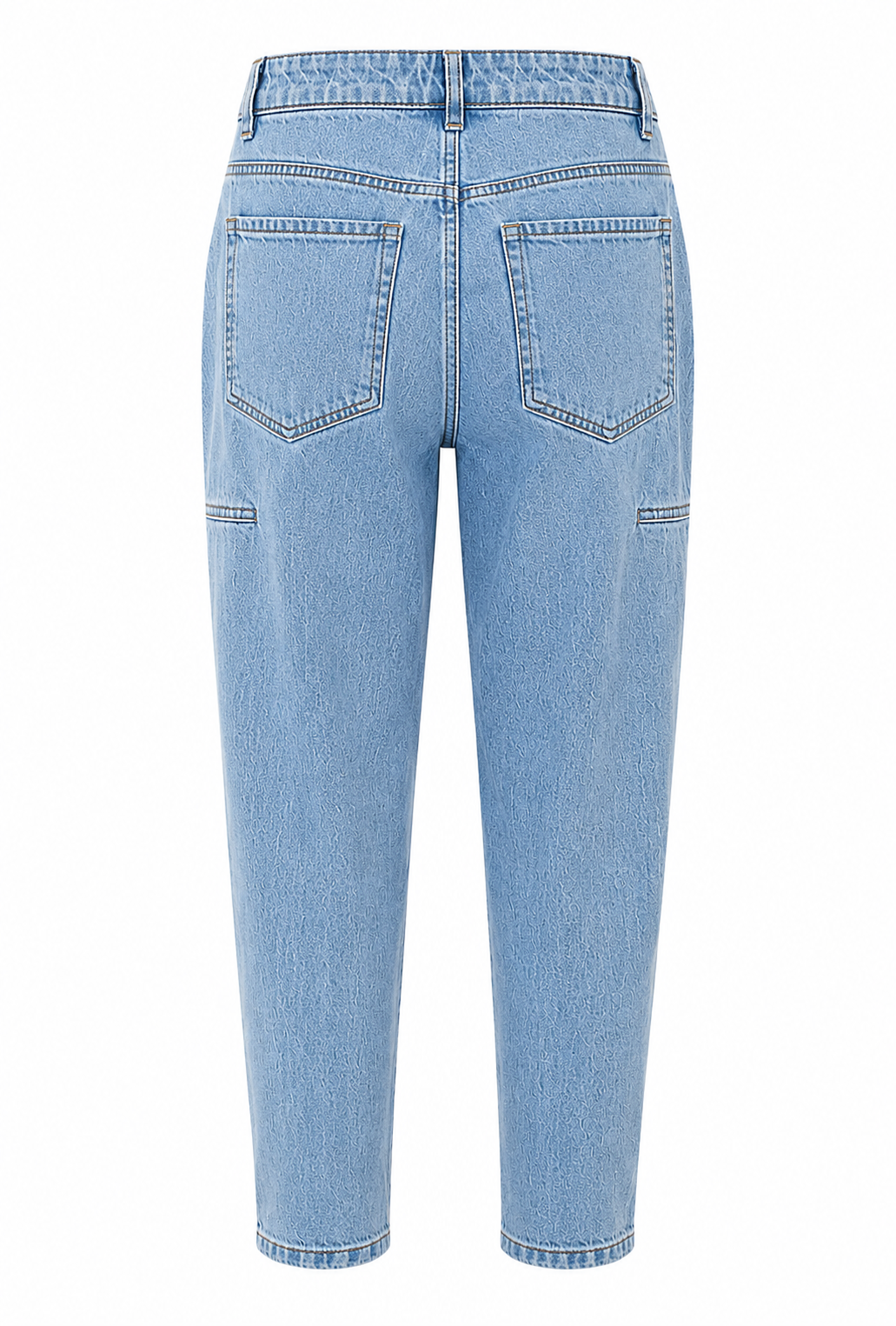 Yarra Trail light blue slim utility jeans with panel seam detail