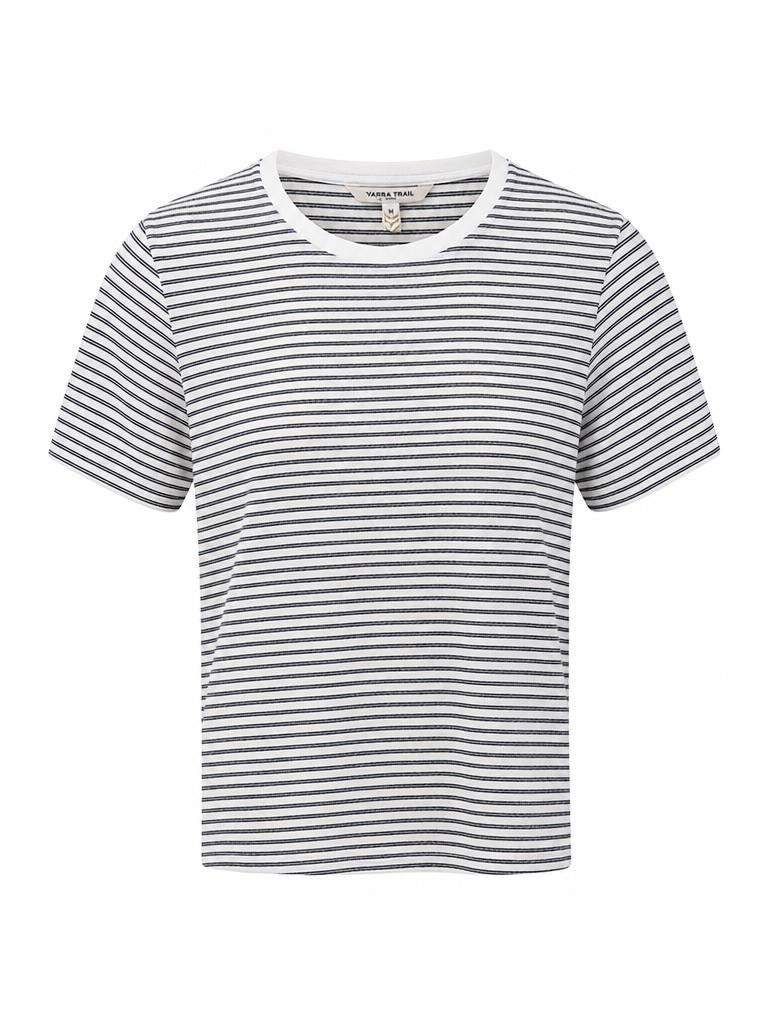 Yarra Trail Ridge striped tee in white and black