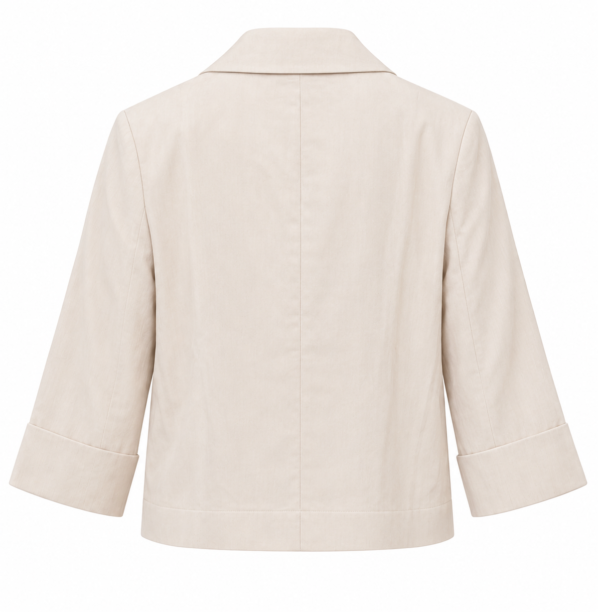 The YAYA kimono sleeve blazer in Cloud Creme White, back view #Colour_Cloud Creme White